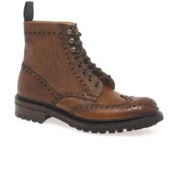 Tweed Mens Formal Lace Up Boots