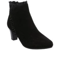 Gerry Weber Lena 23 Womens Suede Satin Ruffle Ankle Boots