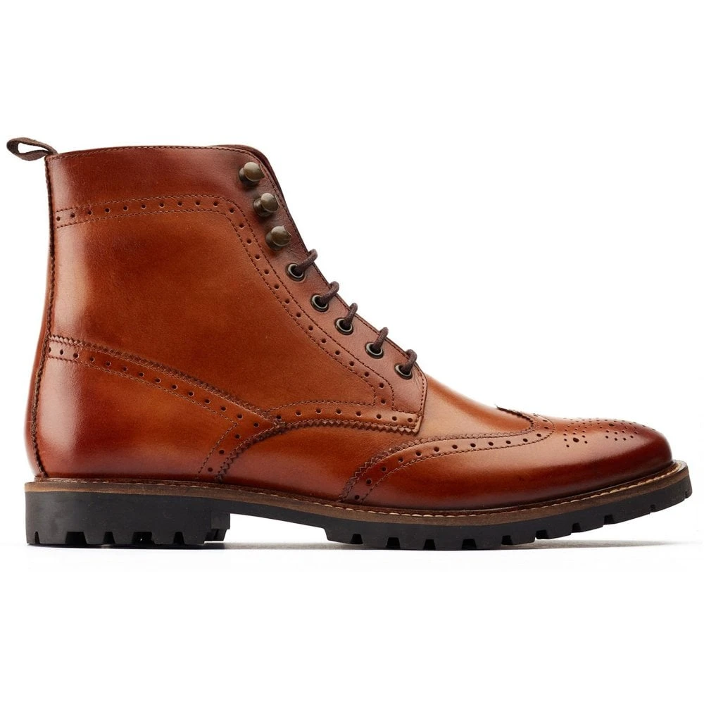Base London Boone Mens Brogue Boots 2 Base London Boone Mens Brogue Boots - Image 2