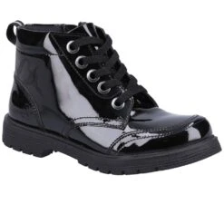 Hush Puppies Jolie Patent Junior Girls Chelsea Boots